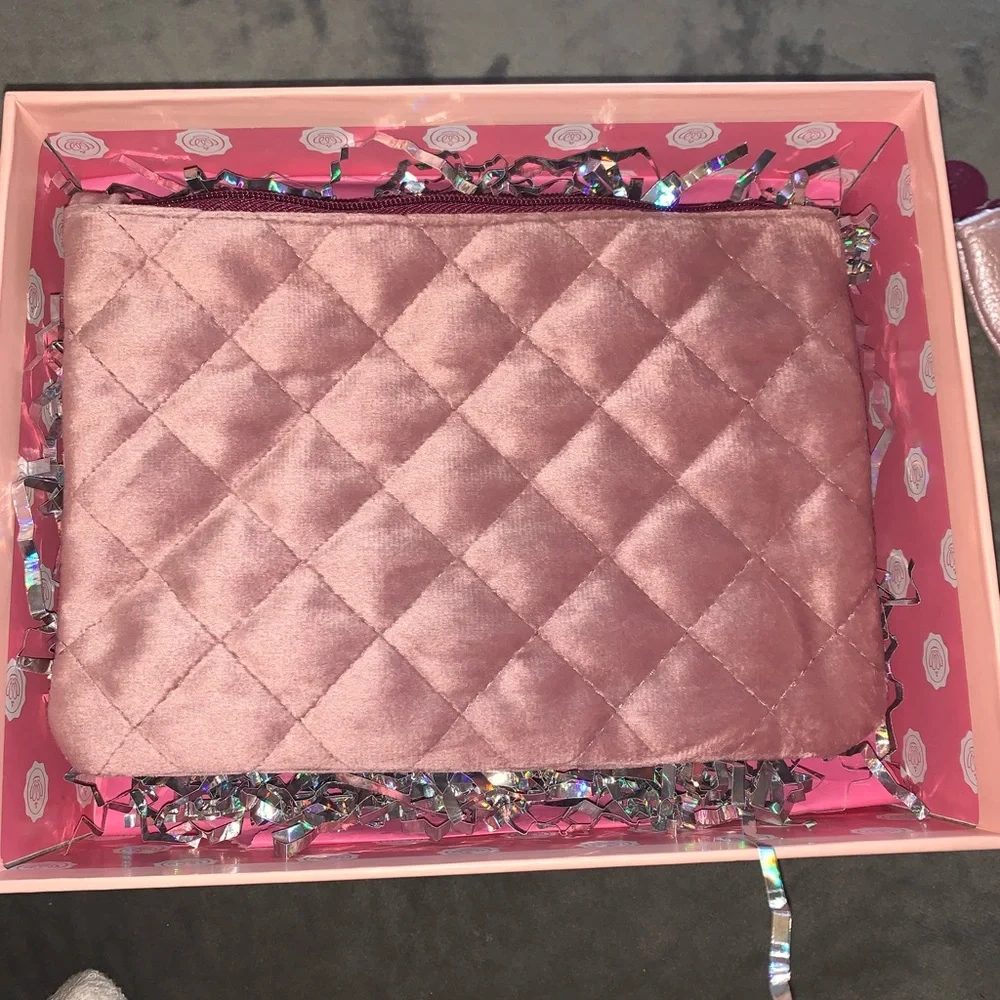 Ipsy Pink Velvet Glam Cosmetic Bag